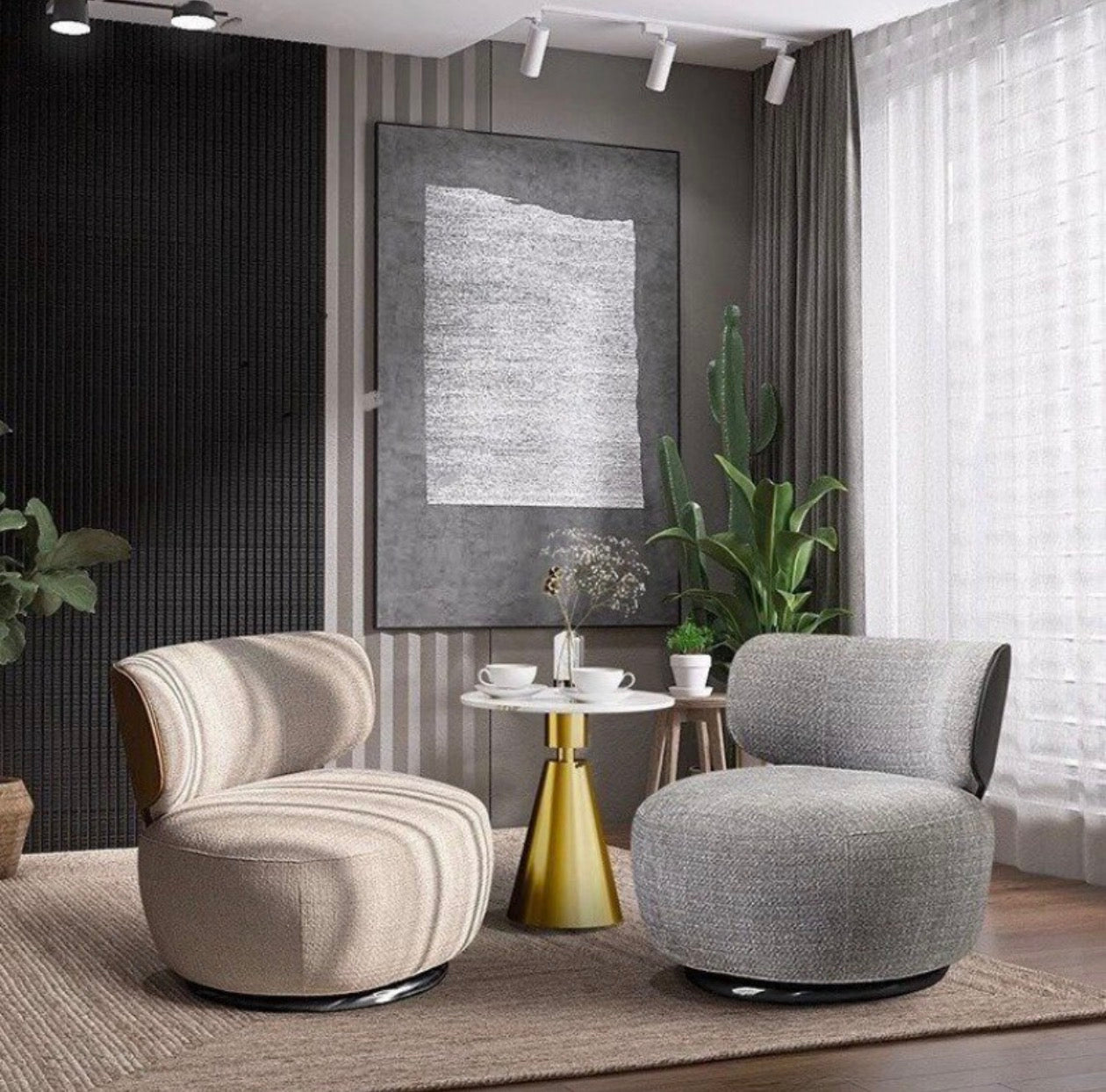 Swivel single chair