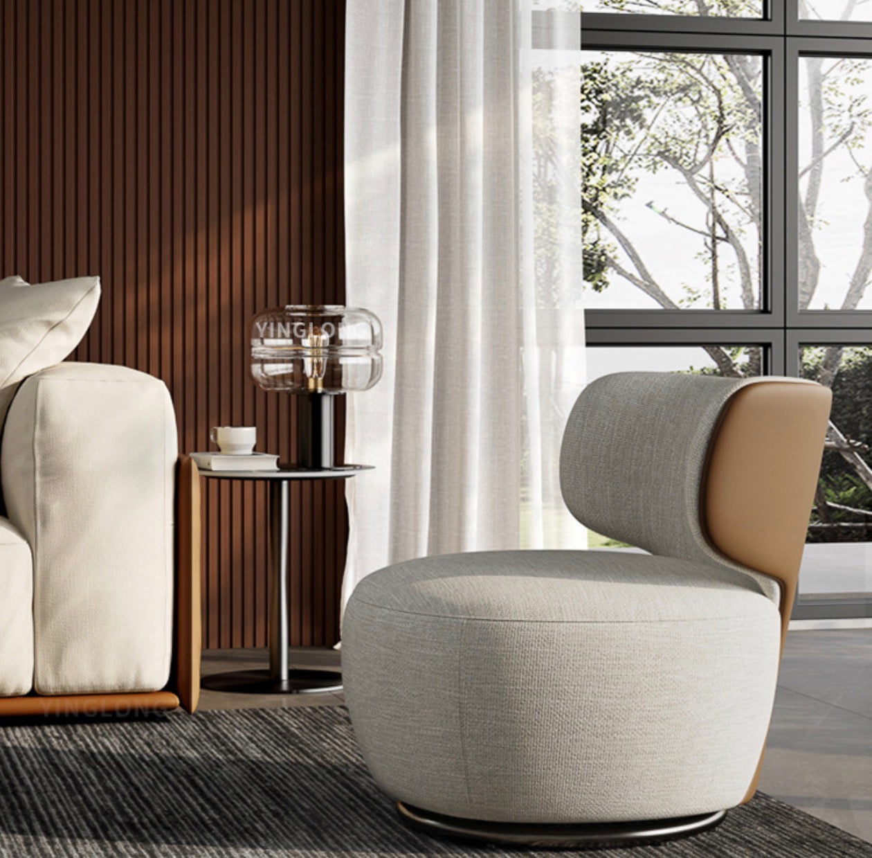Swivel single chair