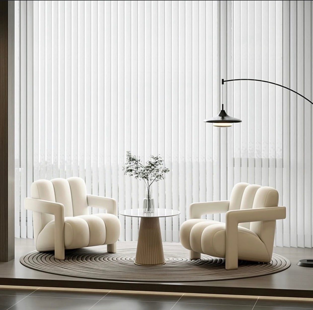 Milky Nordic chair