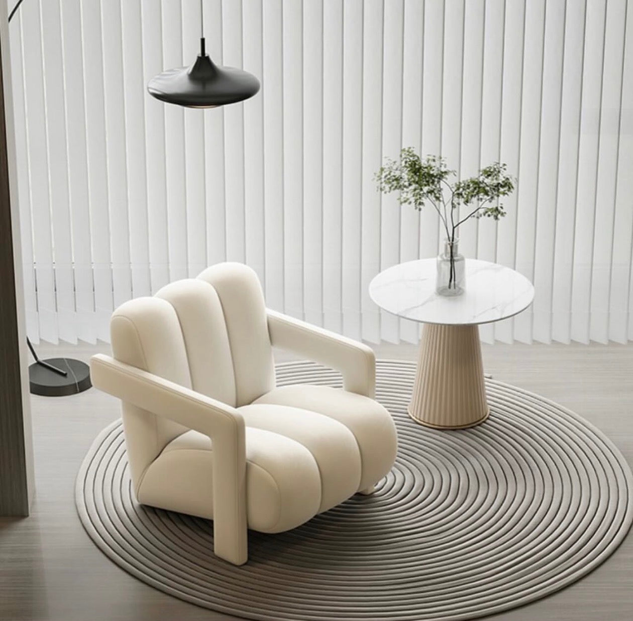 Milky Nordic chair